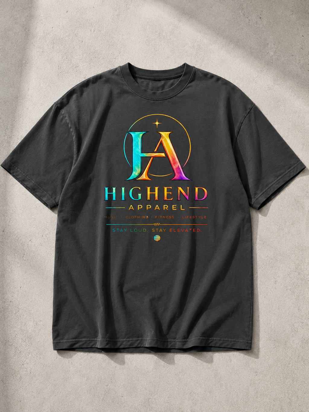 Oversized faded T-shirt Logo #1 | HIGHENDNJ
