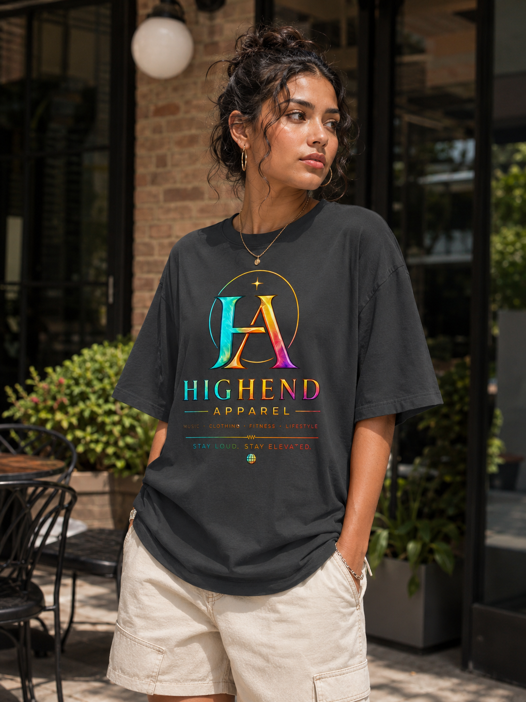 Oversized faded T-shirt Logo #1 | HIGHENDNJ